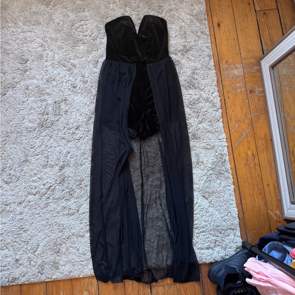 Charlotte Russe Dress with Sheer Overlay